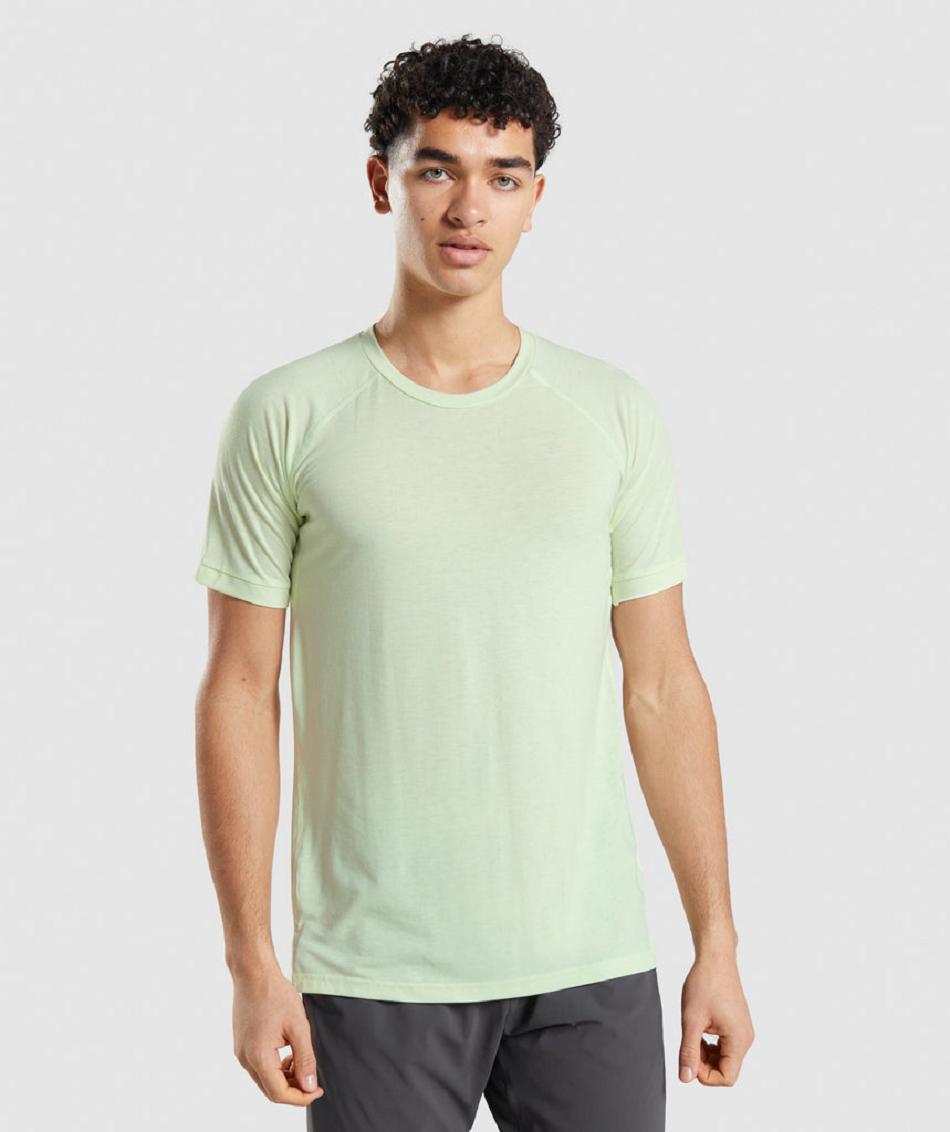 T Shirts Gymshark Studio Amplify Hombre Verde | CO 3444MQZ